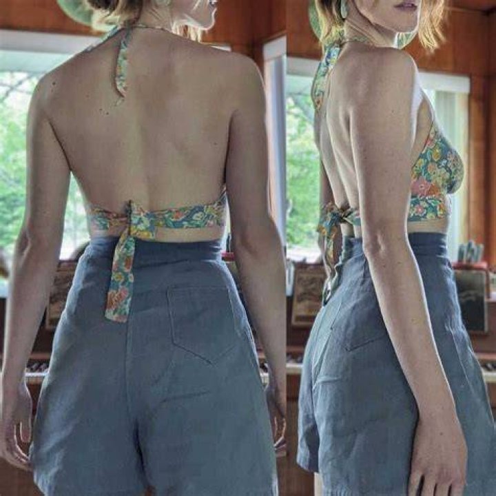1960s vintage halter top / 60s crop top / 60s halter crop top Etsy
