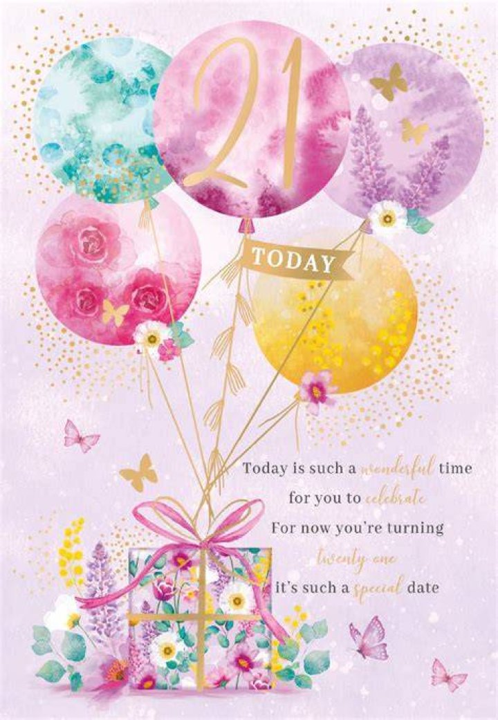 21st Age 21 Birthday Greeting Card Cards Love Kates