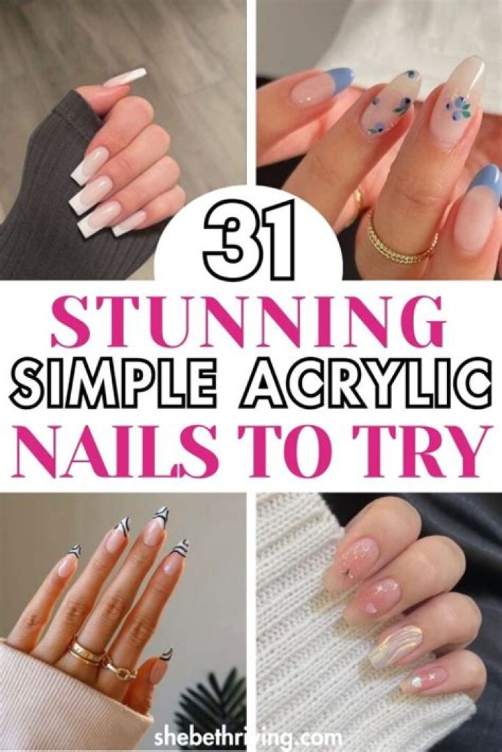 27+ Simple Acrylic Nail Designs, Ideas Design Trends Premium PSD