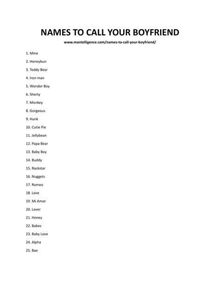 44 Names To Call Your Boyfriend Little Ways To Feel & Show Some Love