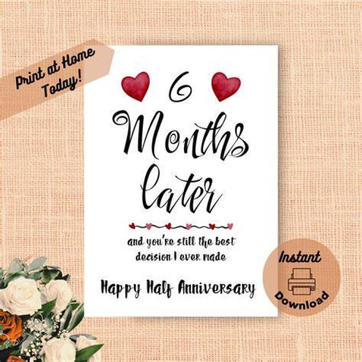 6 month anniversary card idea M&aacute;s Diy Anniversary Gifts For Him, Bday