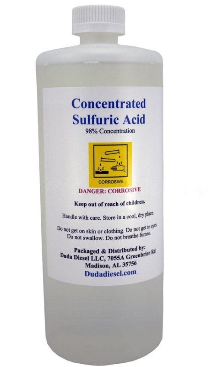 950ml Bottle of Concentrated Sulfuric Acid Drain Cleaning Cleaner