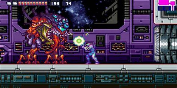 A boss fight in Metroid Dread