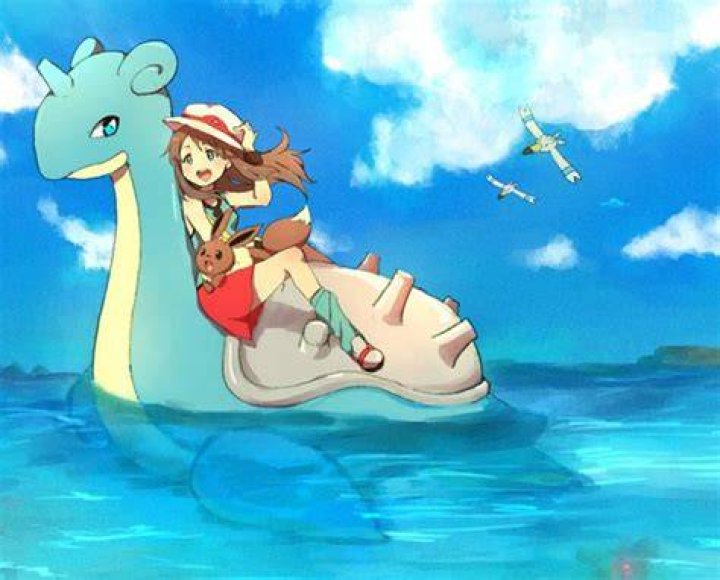 Araquanid riding on Lapras in Pokemon GO