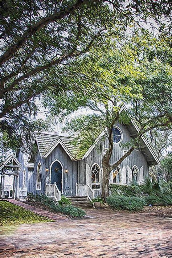 Bald Head Island Chapel Digital Art by Giese Fine Art America