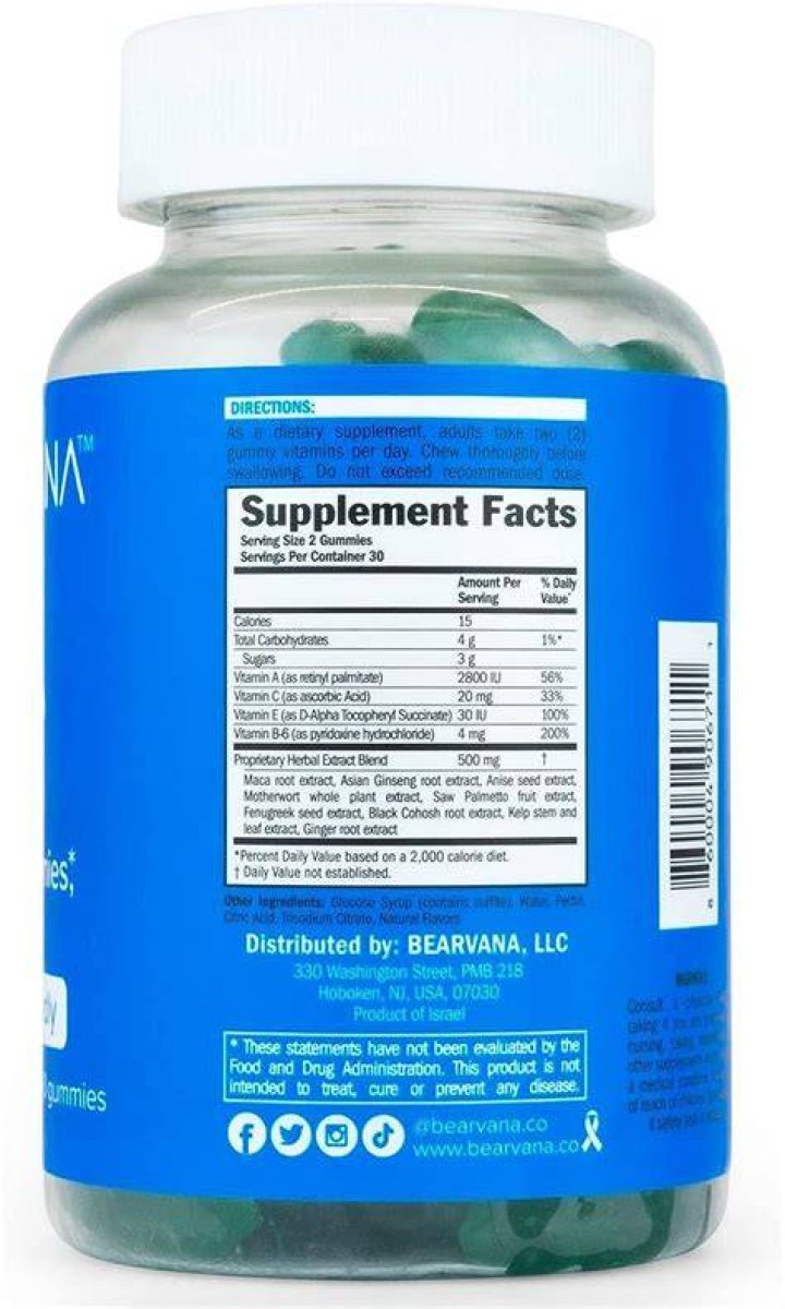 BEARVANA Booty Enhancing Gummy Supplement Bigger Butt Workout Support