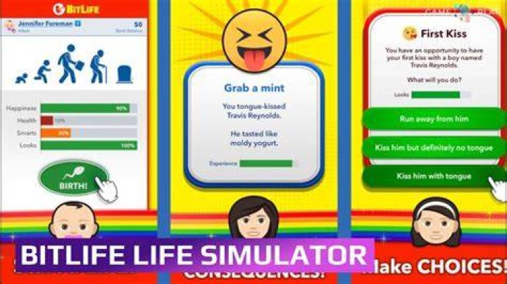 Bitlife in-game menu showcasing cliques