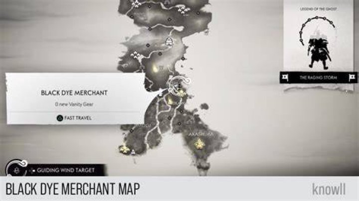 black dye merchant map ghost of tsushima
