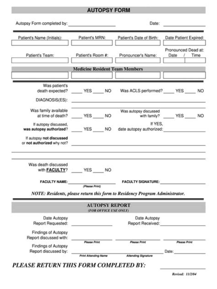 Blank Autopsy Report Fill Online Printable Fillable With Blank Vrogue