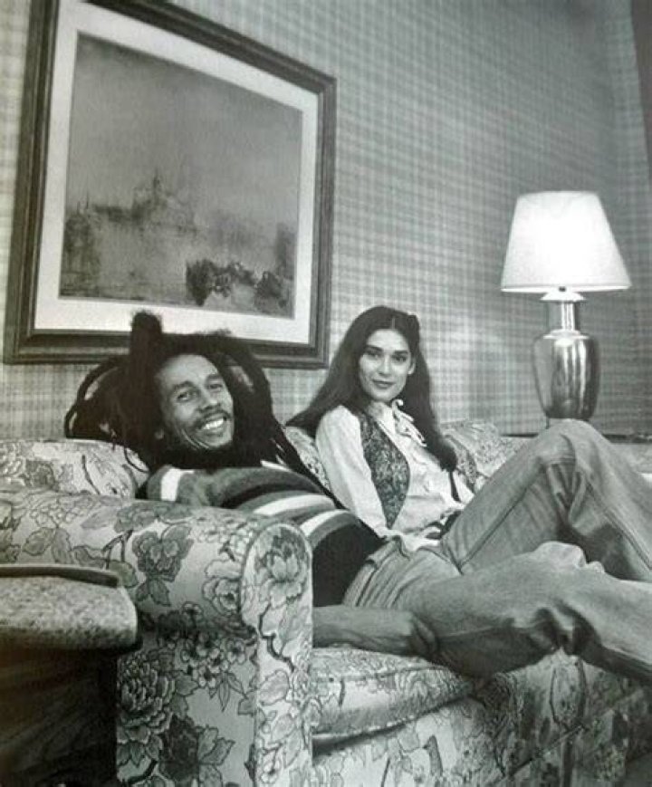 BOB MARLEY with girlfriend CINDY BREAKSPEAR, mother of Damian Marley