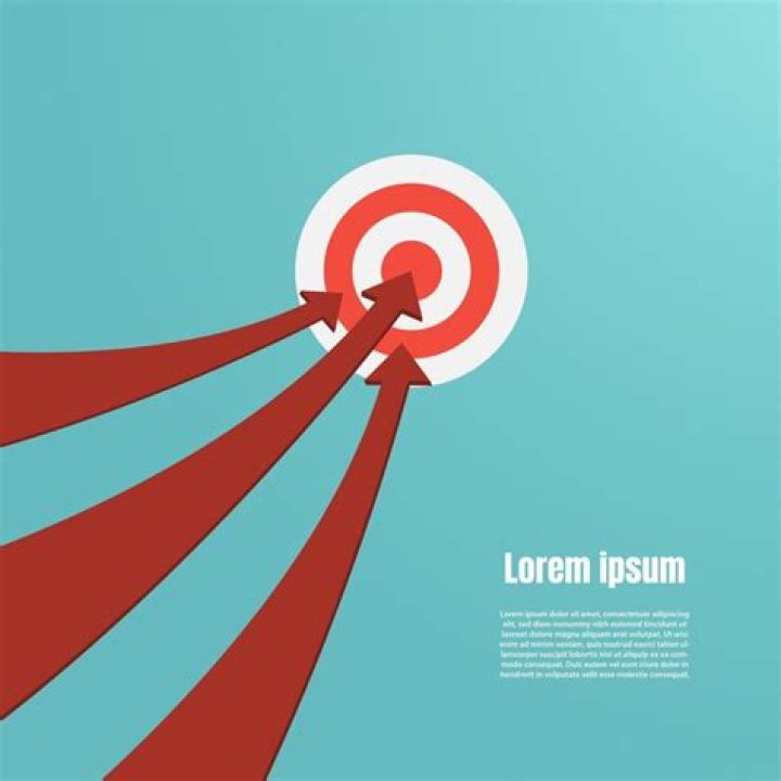 business arrow target direction concept to success. Return on