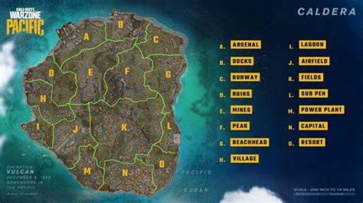 Caldera POI in Warzone map