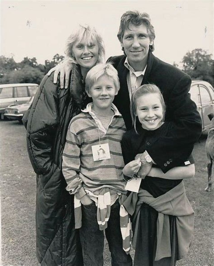 Carolyne Christie, Roger Waters, Harry Waters and India Waters Pink