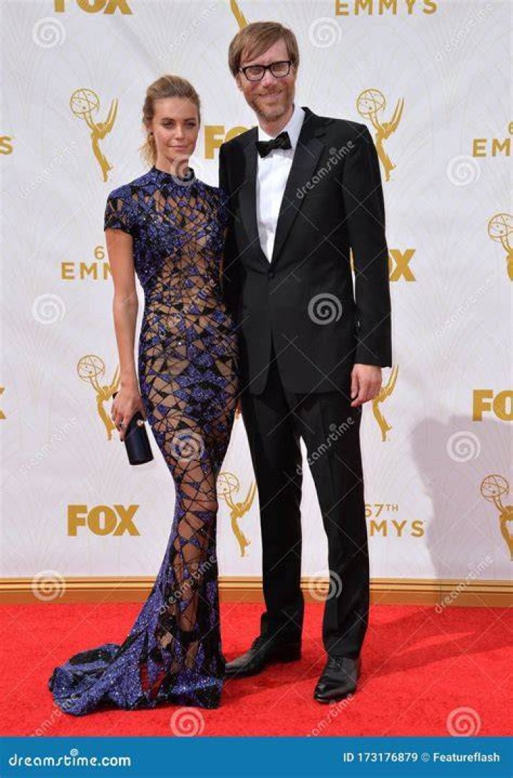 Christine Marzano & Stephen Merchant from 2015 Emmys Red Carpet