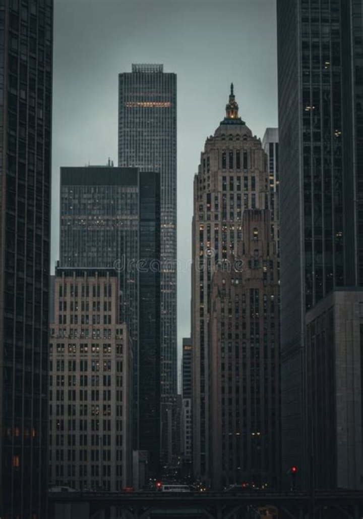Cityscape with tall buildings