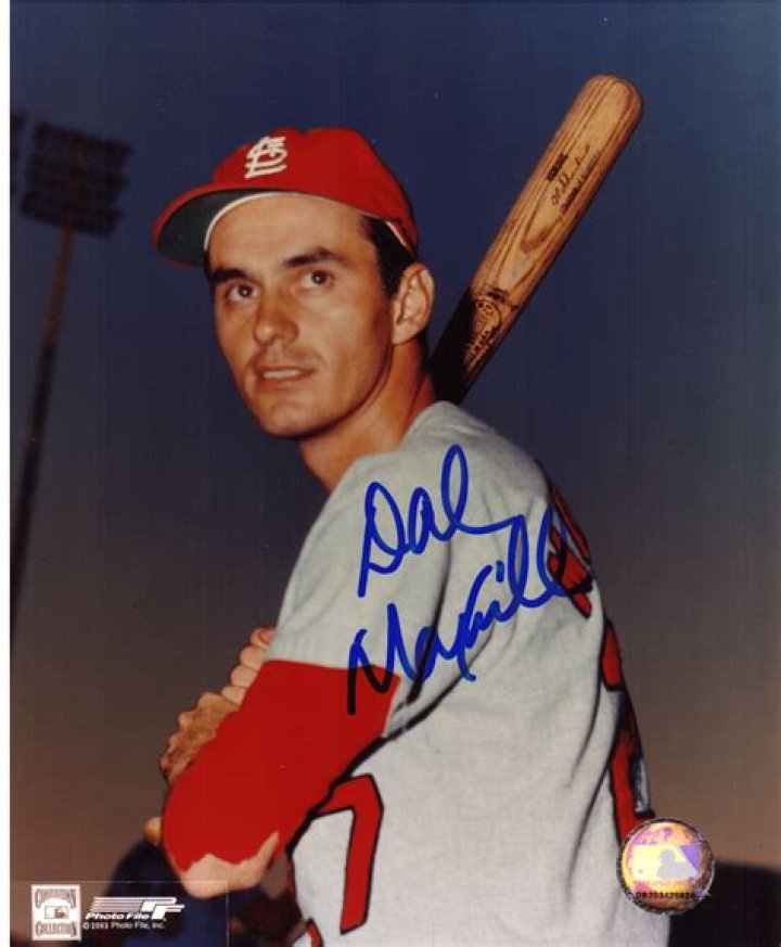 DAL MAXVILL ST LOUIS CARDINALS SIGNED AUTOGRAPH POSED 8X10 PHOTO W/COA