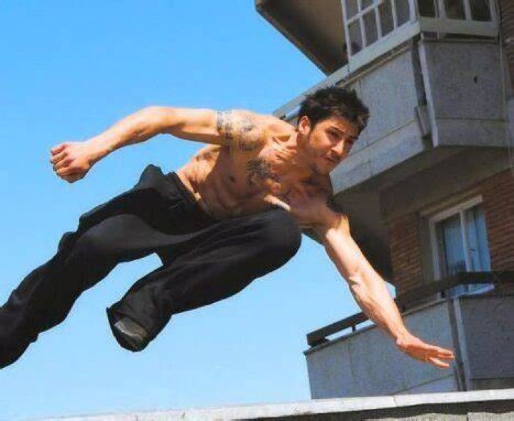 David BELLE, founder of Parkour, actor, film choreographer, and stunt
