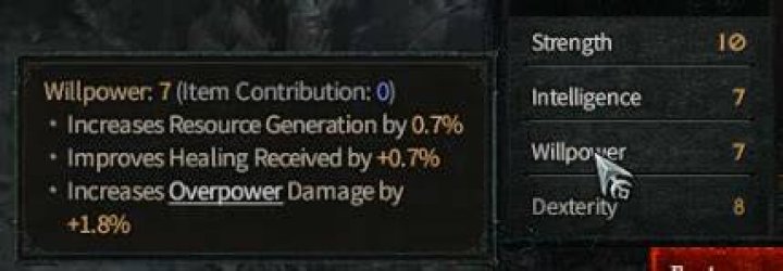 Diablo 4 Willpower