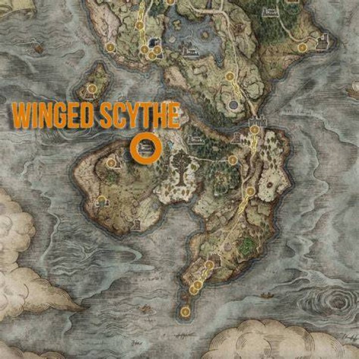 Elden Ring Winged Scythe map location screenshot
