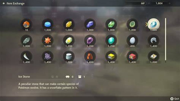 evolution items in pokemon legends arceus
