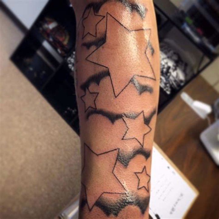 Forearm tattoo, stars Forearm tattoos, Star tattoos, Forearm tattoo
