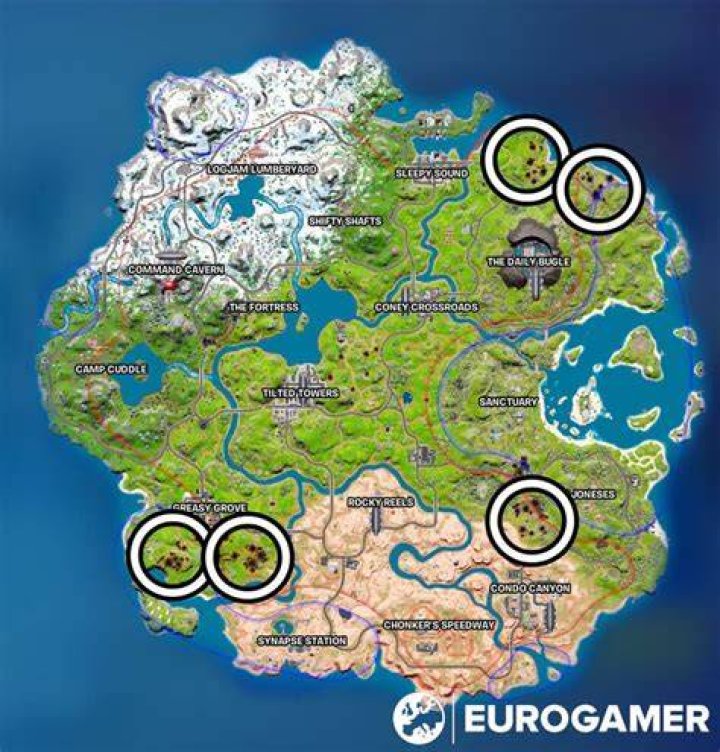 Fortnite plant Sapling locations