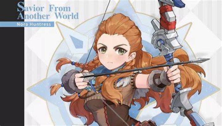 genshin impact horizon forbidden west crossover aloy cryo character with bow