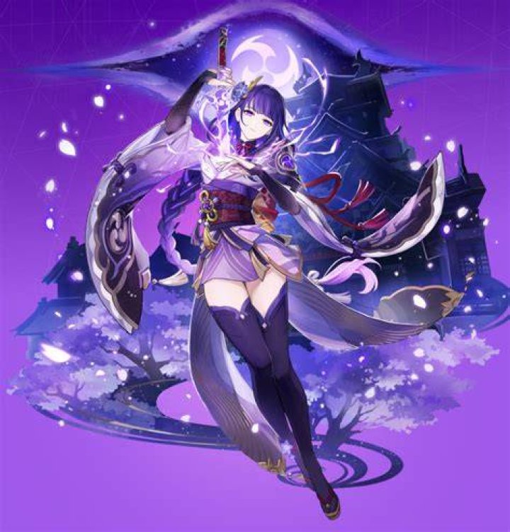 Genshin Impact Raiden Shogun with Lumine and Aether