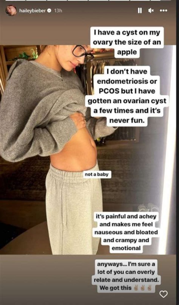 Hailey Bieber Has an Ovarian Cyst "the Size of an Apple" POPSUGAR