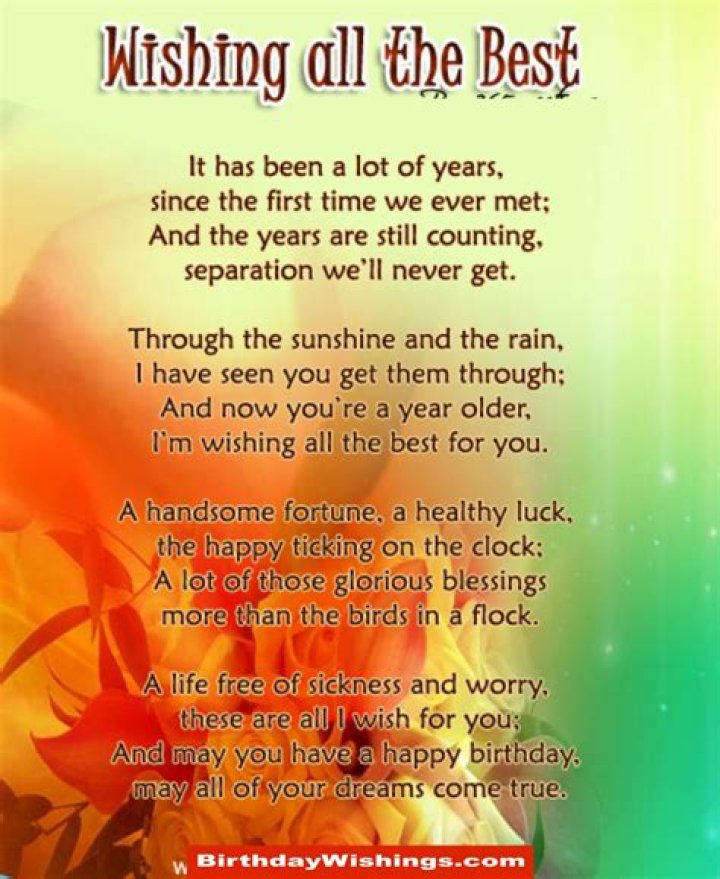 Happy Birthday Wishes Poem for Brother