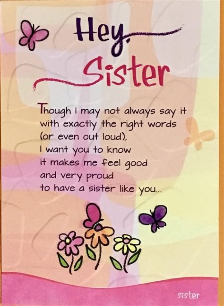 Hey Sister Greeting Card Stationery Gift Water Color Etsy Happy