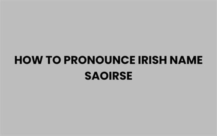 How to pronounce Lady Saoirse Herbert