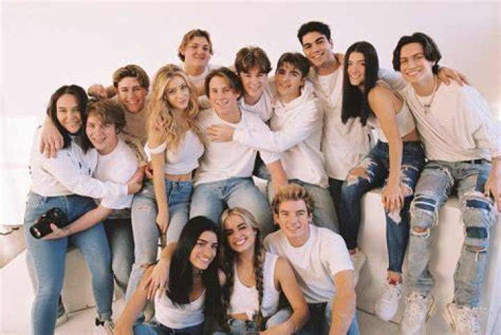 Hype house members posing for photo