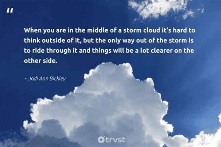 inspirational nature quote with storm clouds and a tree..."Nature's