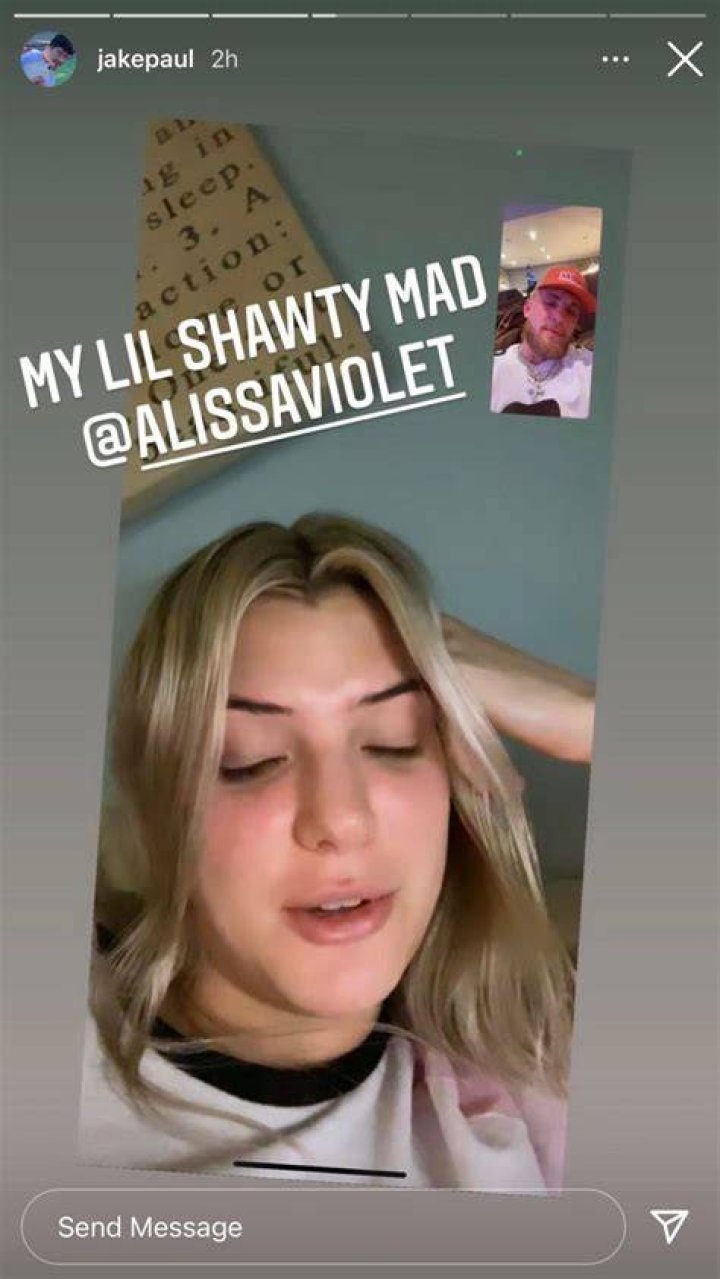 Jake Paul FaceTime screenshot Alissa Violet