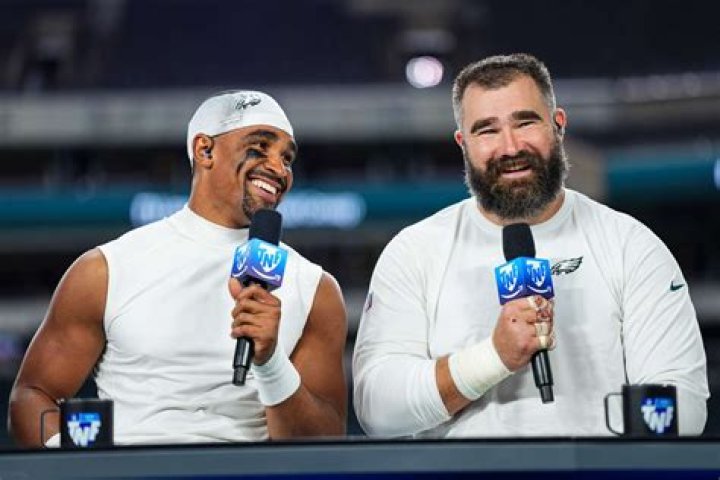 Jalen Hurts Gifted Jason Kelce His 'FirstEver' Louis Vuitton Bag