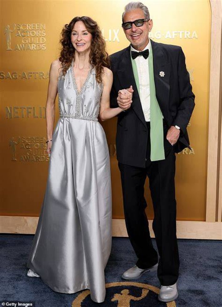 Jeff Goldblum, 65, and wife Emilie, 35, put on a cosy display at GQ Men