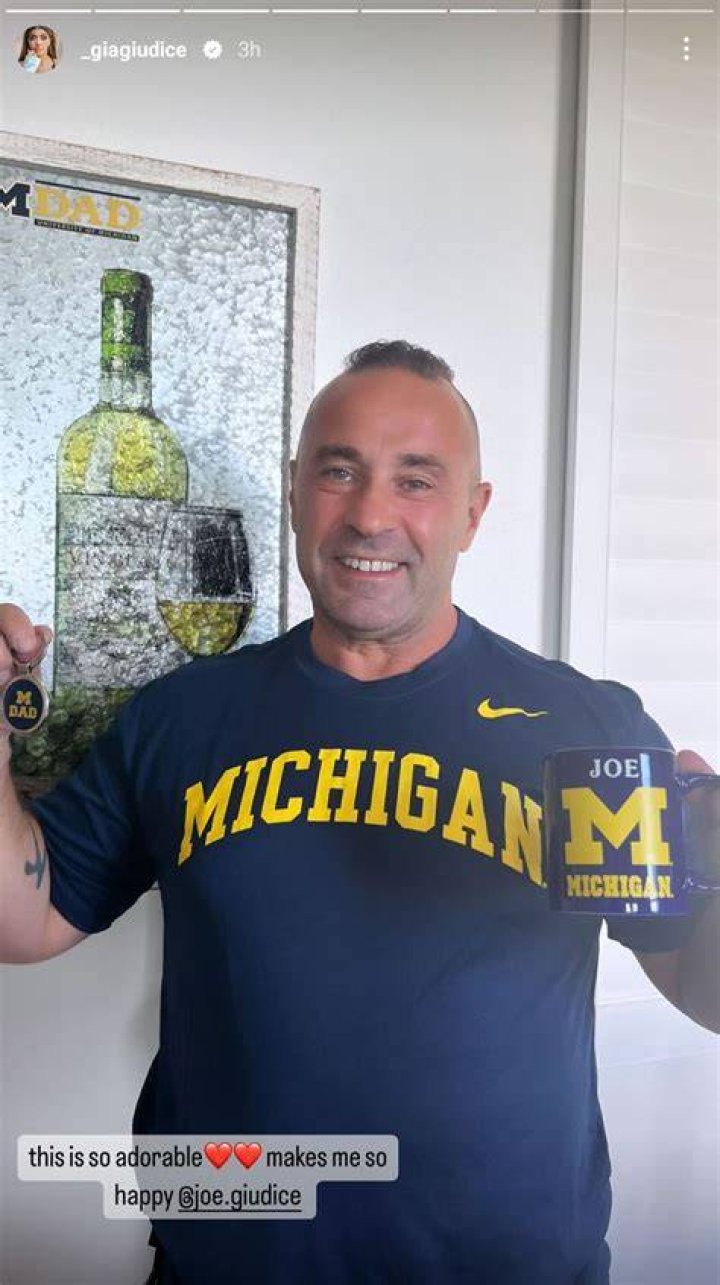 Joe Giudice Poses in University of Michigan Gear on Daughter Gabriella