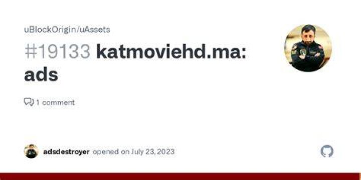 katmoviehd.ma ads &middot; Issue 19133 &middot; uBlockOrigin/uAssets &middot; GitHub