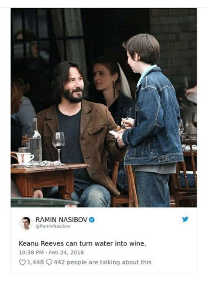 Keanu Reeves can turn water into wine Album on Imgur Keanu Reeves