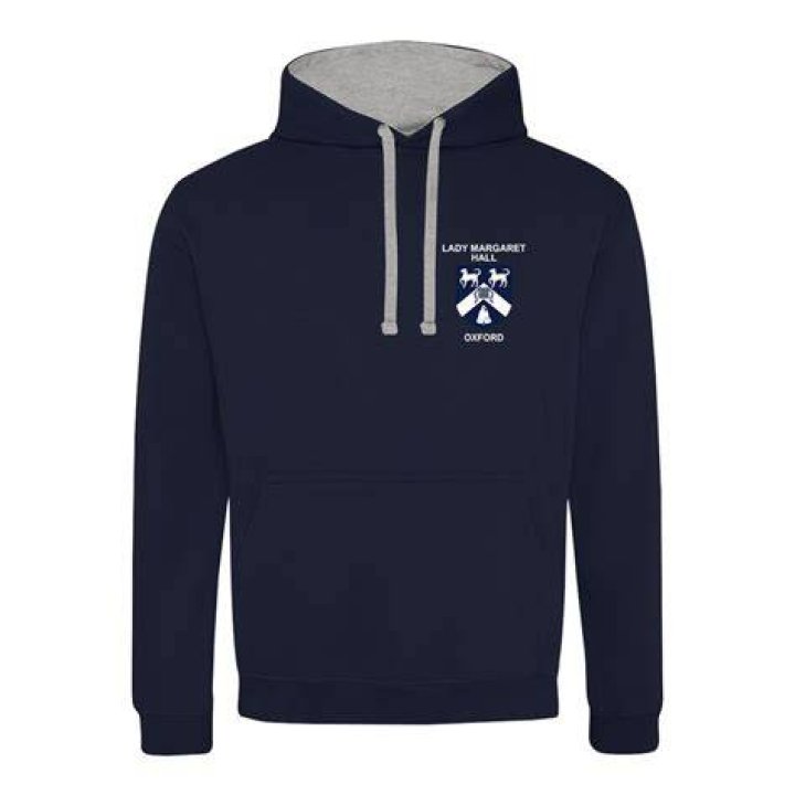 Lady Margaret Contrast Hoodie Navy/Grey University of Oxford