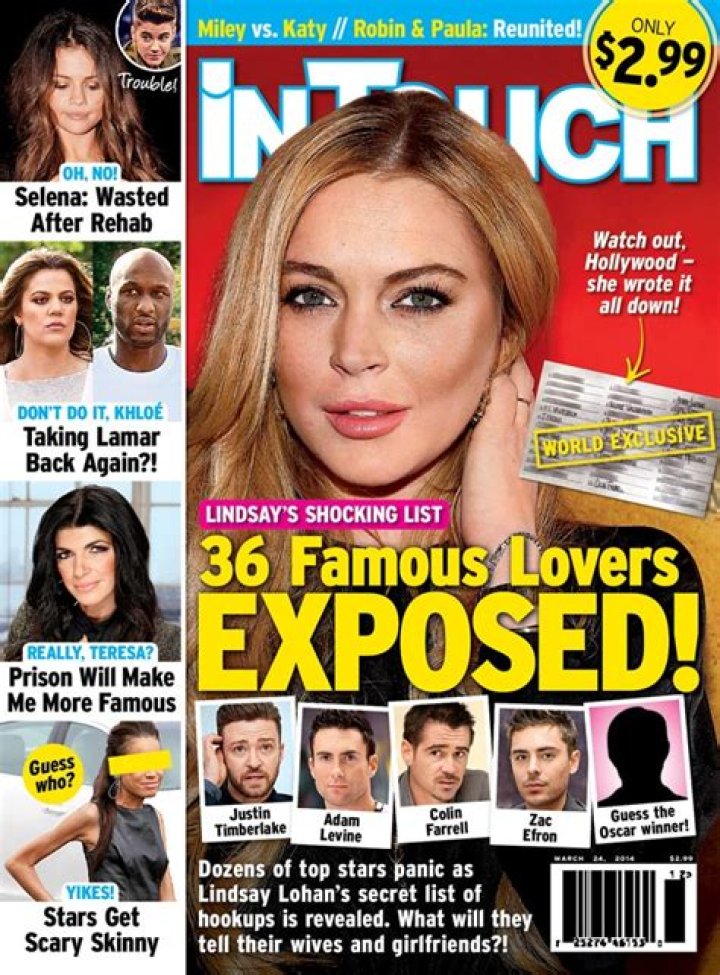 Lindsay Lohan&rsquo;s Conquest List More AList Lovers Exposed! Including