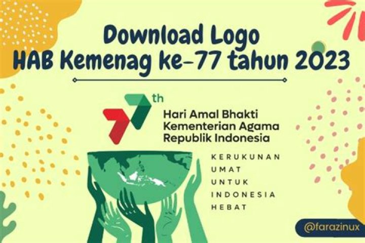 Logo HAB Kemenag 77 Tahun 2023 PNG Ilmu Santri