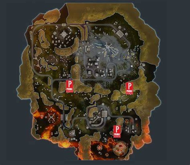 Loot vault locations on Apex Legends map