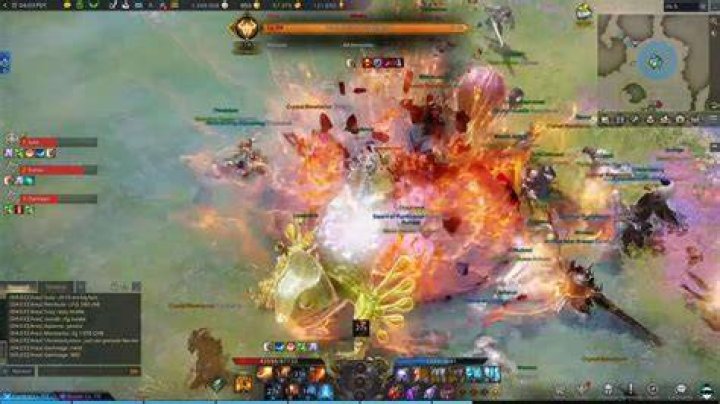 lost ark players fighting boss in a dungeon