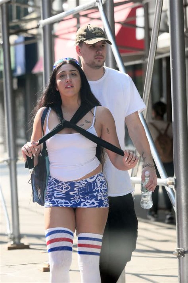 Lourdes Leon and new boyfriend Timothée Chalamet pictured on stage
