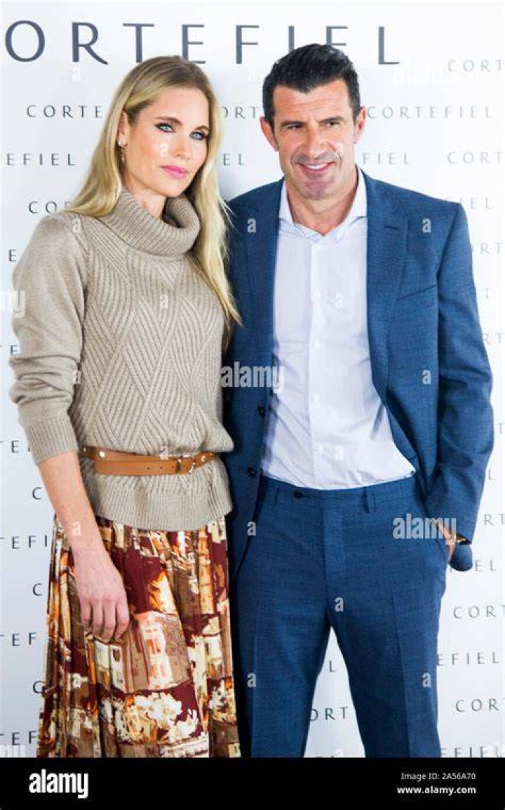 Luis figo and his wife helen svedin a High Resolution Stock Photography