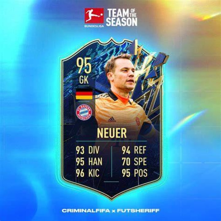 Manuel Neuer card in FIFA