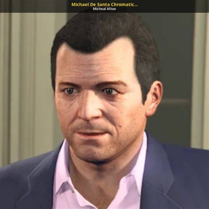 Michael De Santa running away from an explosion in GTA 5