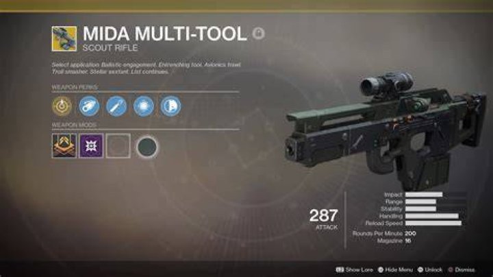 MIDA_Multi Tool Exotic Scout Rifle in Destiny 2.